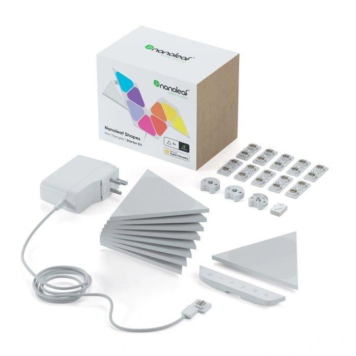 

Nanoleaf shapes triangles mini starter kit 9pack, nl48-0002tw-9pk-uk - white