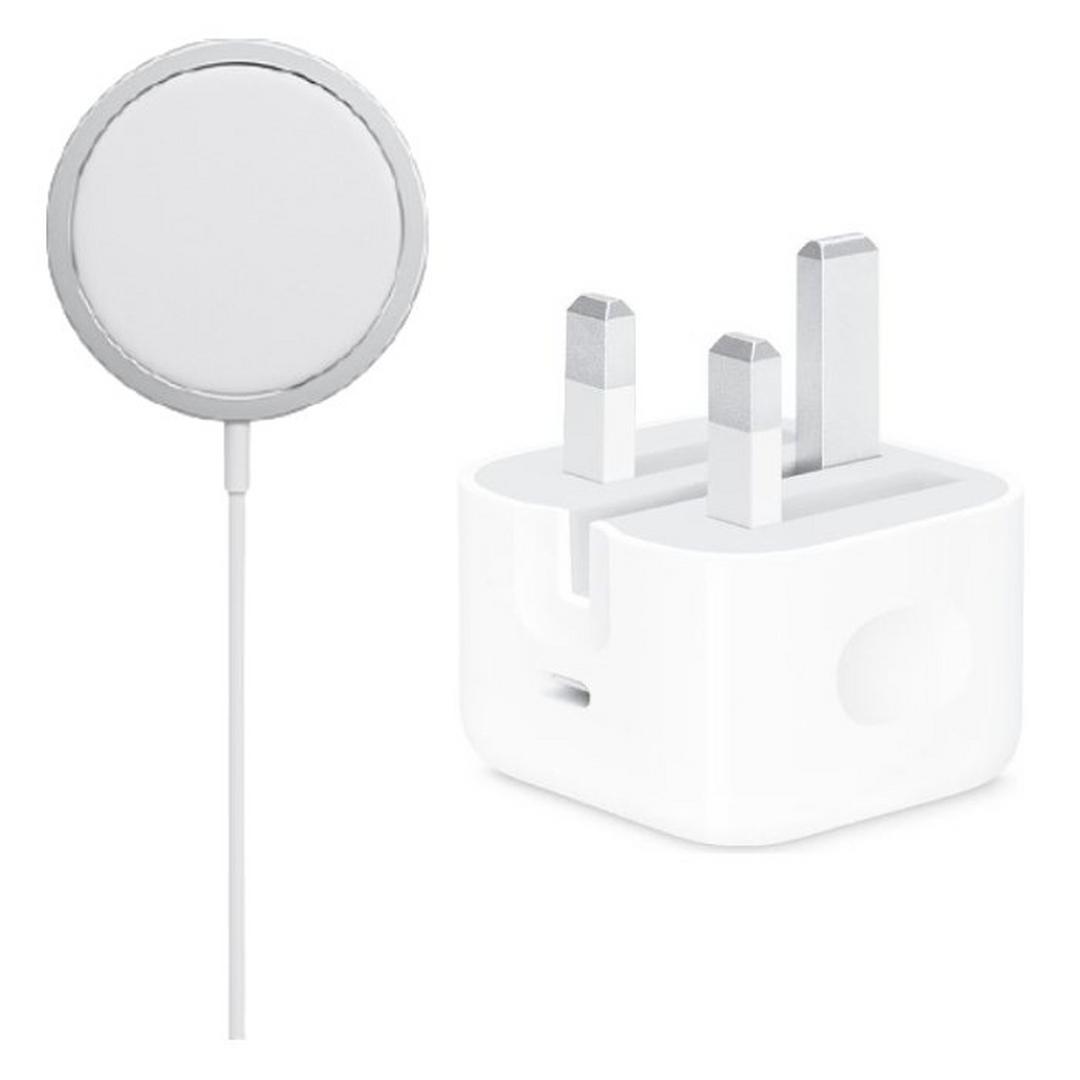 Apple 20W USB-C Power Adapter (MHJF3B/A) + MagSafe Wireless Charger (MHXH3ZE/A)