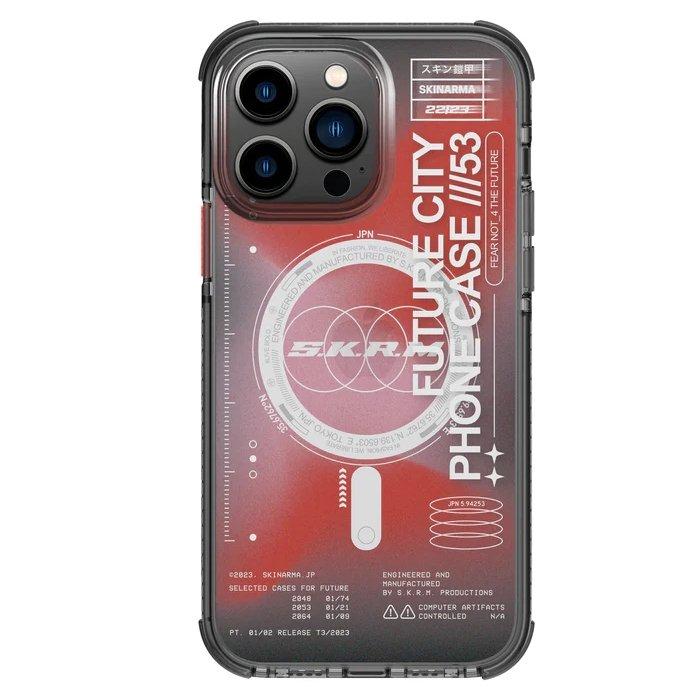 

Skinarma shorai mag-charge case for iphone 14 pro max, sk-ip14pm-shrai-rd - red