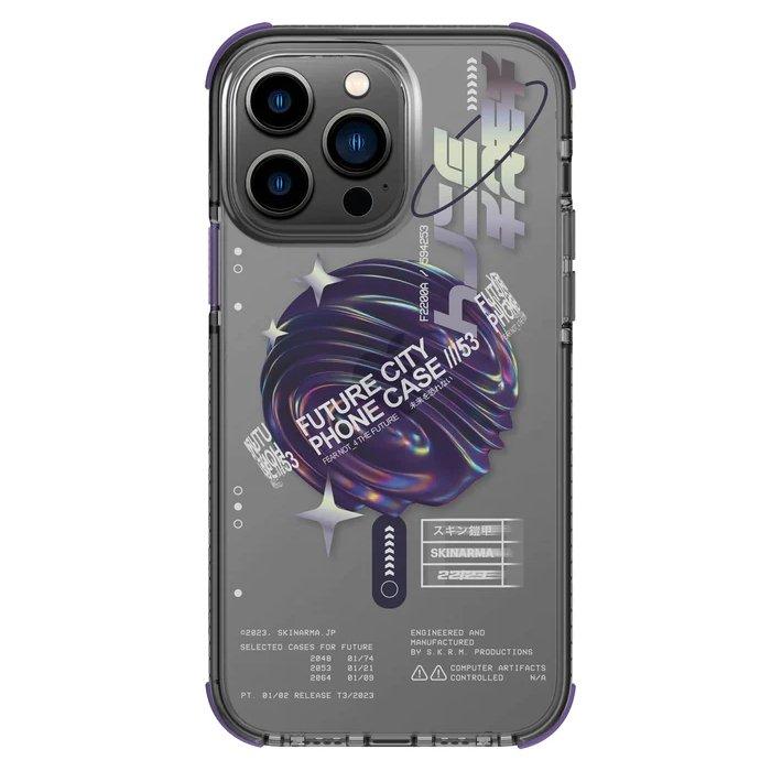 

Skinarma shorai mag-charge case for iphone 14 pro max, sk-ip14pm-shrai-pr - purple
