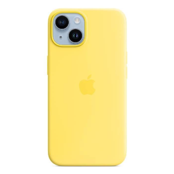 

Apple silicone case with magsafe for 6. 06 inches iphone 14, mqu73zm/a – canary yellow