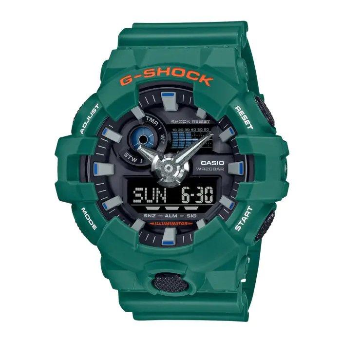 

Casio g-shock youth men's watch, analog/digital, 57mm, ga-700sc-3adr - green
