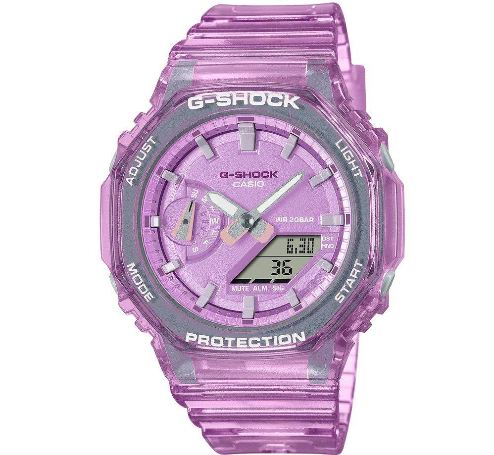 

Casio g-shock youth men's watch, analog/digital, 46mm, gma-s2100sk-4adr – pink transparent