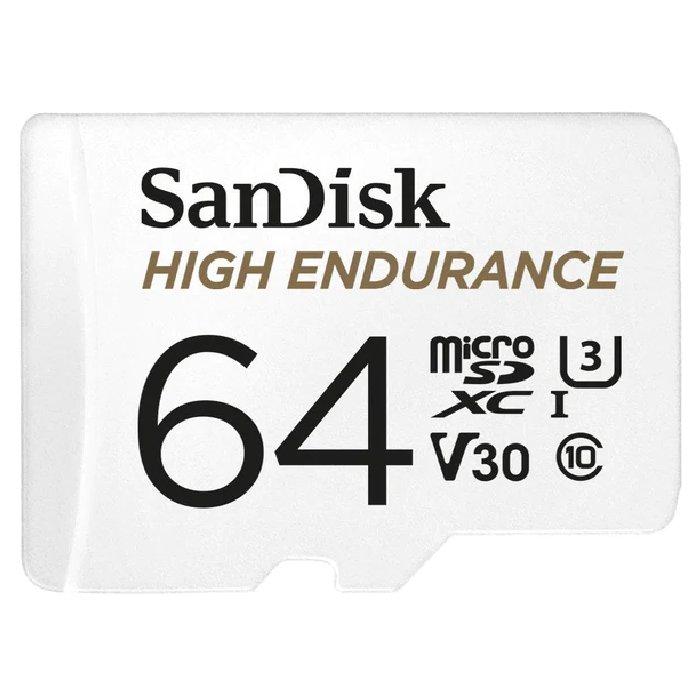 

Sandisk high endurance micro sdxc, 64gb + sd adapter, sdsqqnr-064g-gn6ia – white