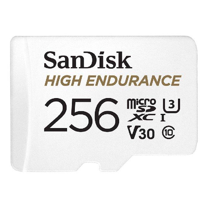 

Sandisk high endurance micro sdxc, 256gb + sd adapter, sdsqqnr-256g-gn6ia – white