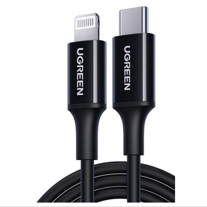 

Ugreen usb-c to lightning rubber shell cable, 36w, 2m - black