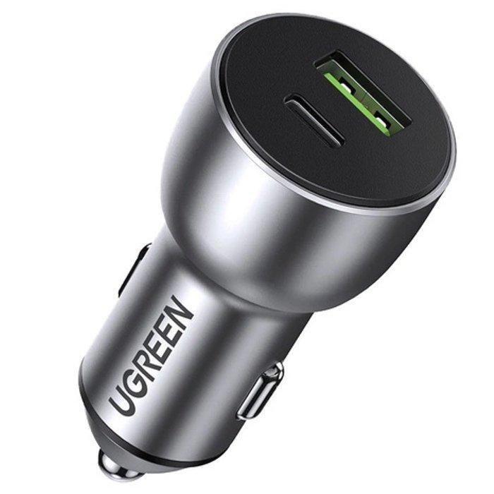 

Ugreen car charger a + c dual port 36w, cd213 - grey