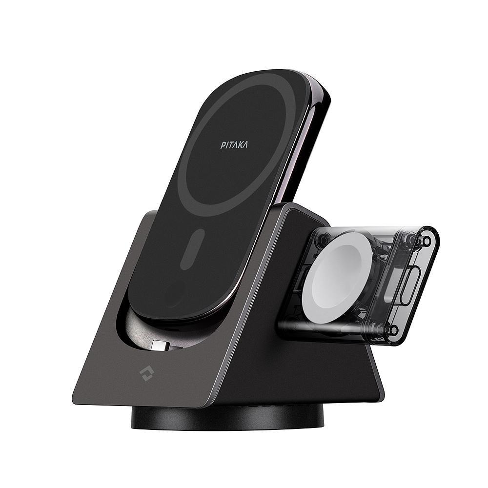 

Pitaka magez slider 4-in-1 wireless charger + power dongle for apple watch, sl2001 – black