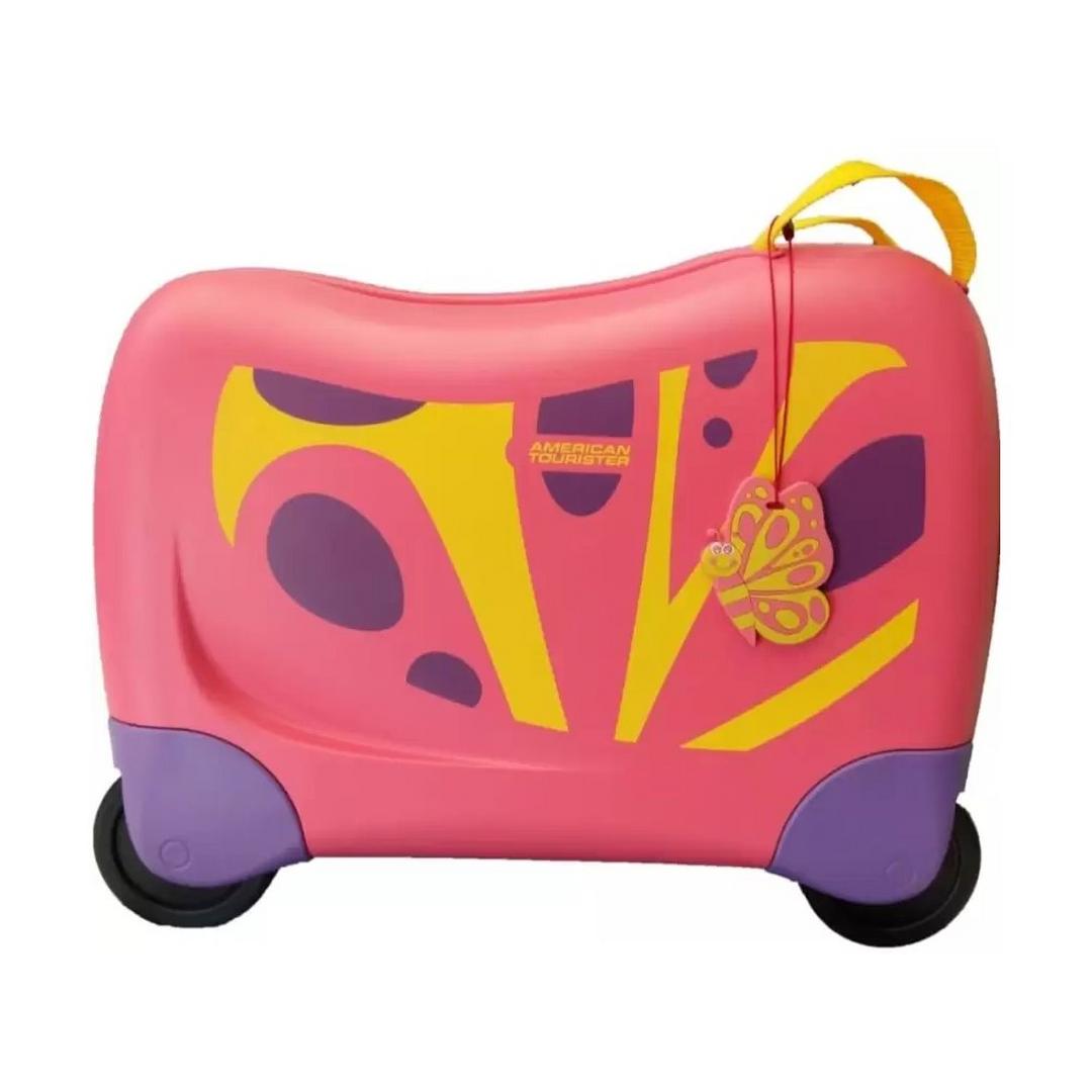 American Tourister Skittle Kids Trolley, 25 Liters, FH0X90011 – Pink Butterfly Pattern