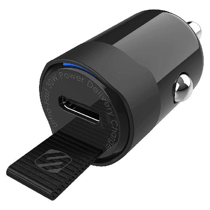 

Scosche usb type-c fast car charger, 30w, cpdc30-sp - black