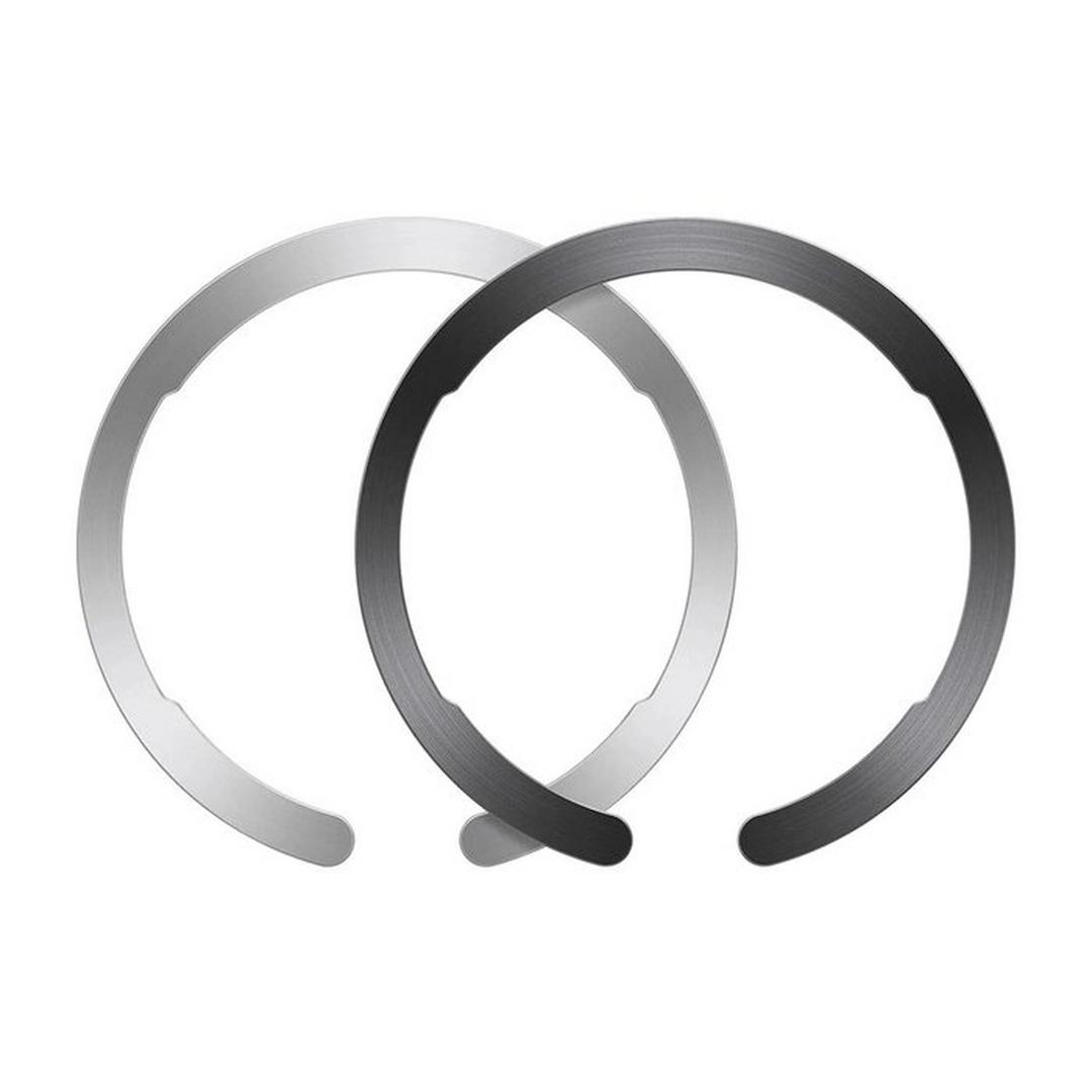 ESR Halolock Wireless Charging MagSafe Ring, 2-Pack, 3C13200200103 - Black / Silver