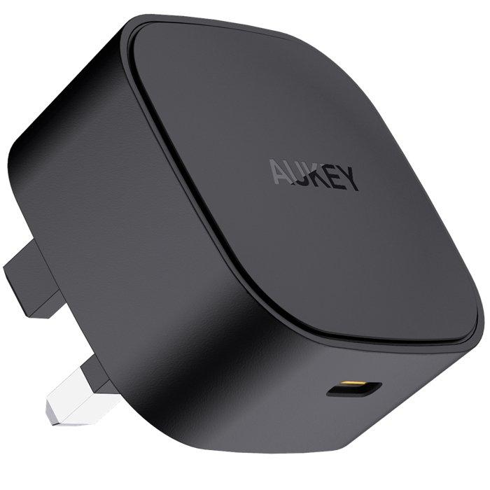 

Aukey 20w compact usb c wall charger, pa-y25 - black