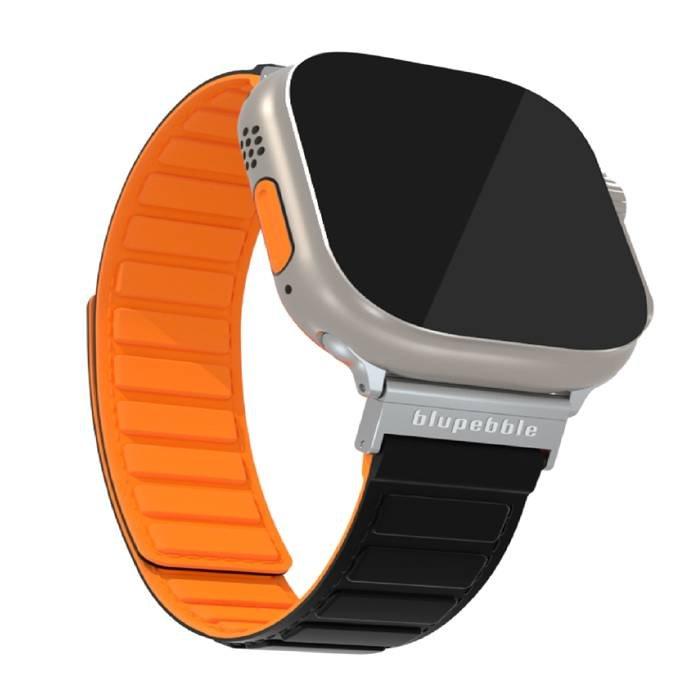 

Blupebble silicone reversible magnetic watch strap for 49/45/44/42mm apple watches bp-d...