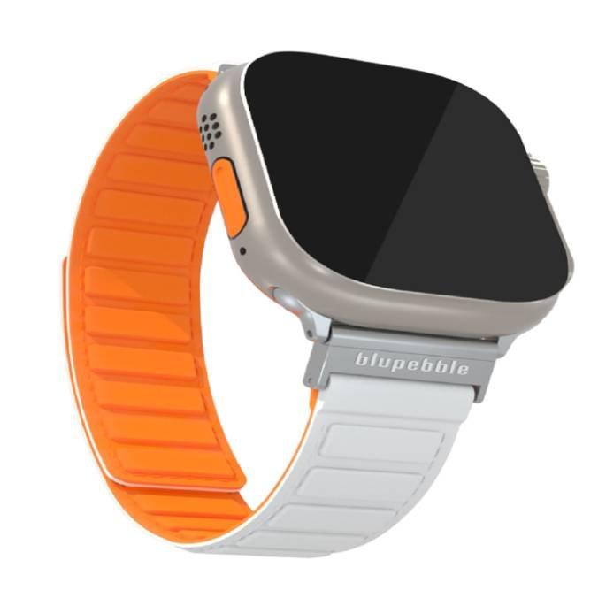 

Blupebble silicone reversible magnetic watch strap for 49/45/44/42mm apple watches bp-e...