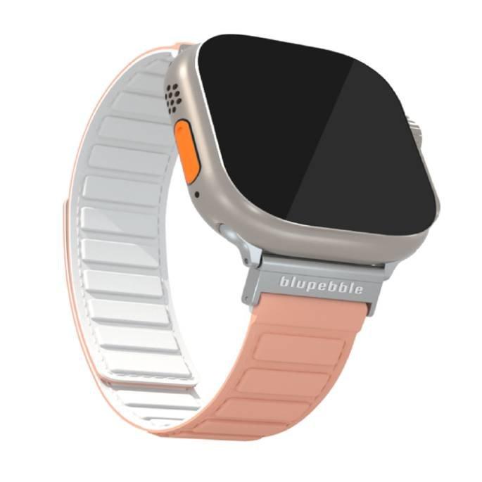 

Blupebble silicone reversible magnetic watch strap for 41/40/38mm apple watches bp-rosa...