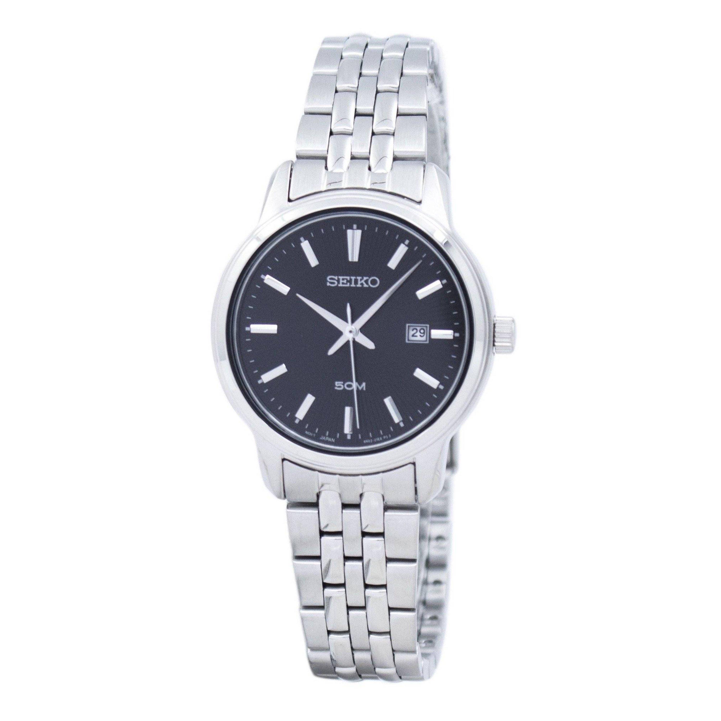 

Seiko regular ladies watch, analog, 30mm, stainless steel strap, sur663p1 – silver