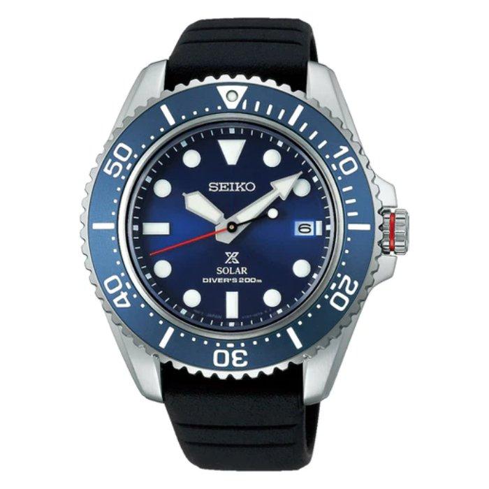 

Seiko prospex mechanical men's watch, analog, 42. 8mm, rubber strap, sne593p1 - blue