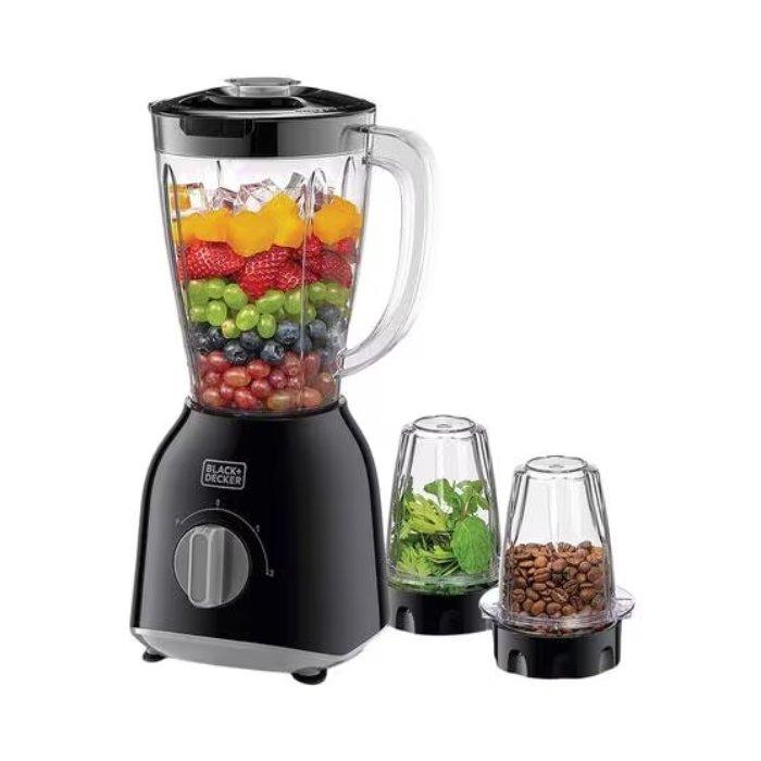 

Black & decker electric blender with 2 mills, 400 w, 1. 5l, bx365-b5 - stainless steel