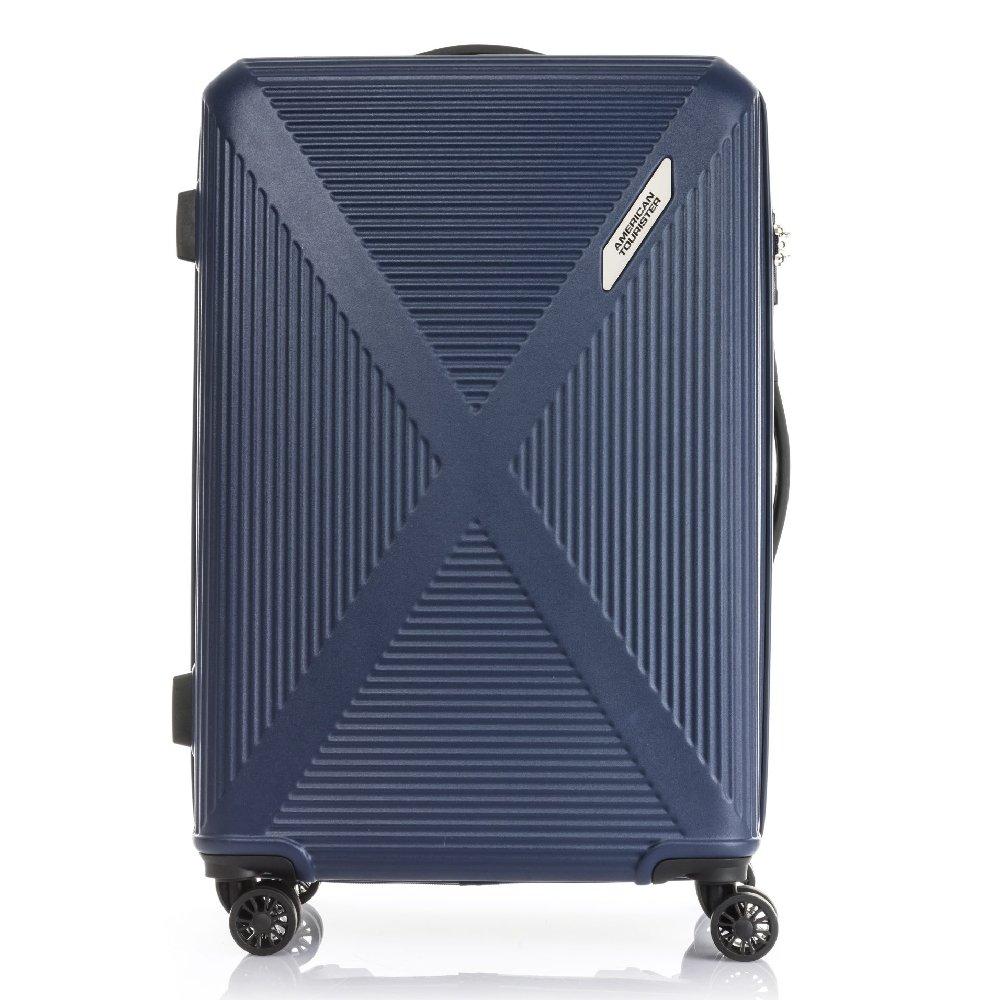 

American tourister cuatro hard luggage with spinner wheels, 79cm, hn1x09003– navy blue