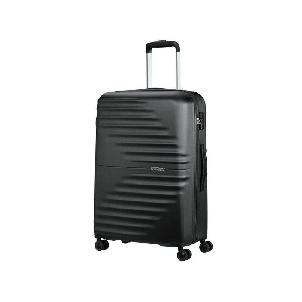 

American tourister twist waves spinner 77cm hard luggage, qc6x19008 - black