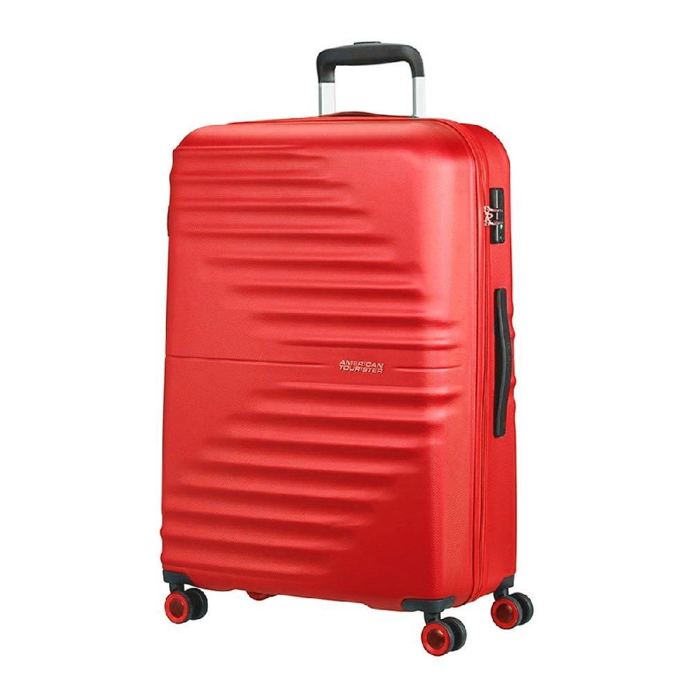

American tourister twist wave spinner hard luggage, 88cm, qc6x00009 - vivid red