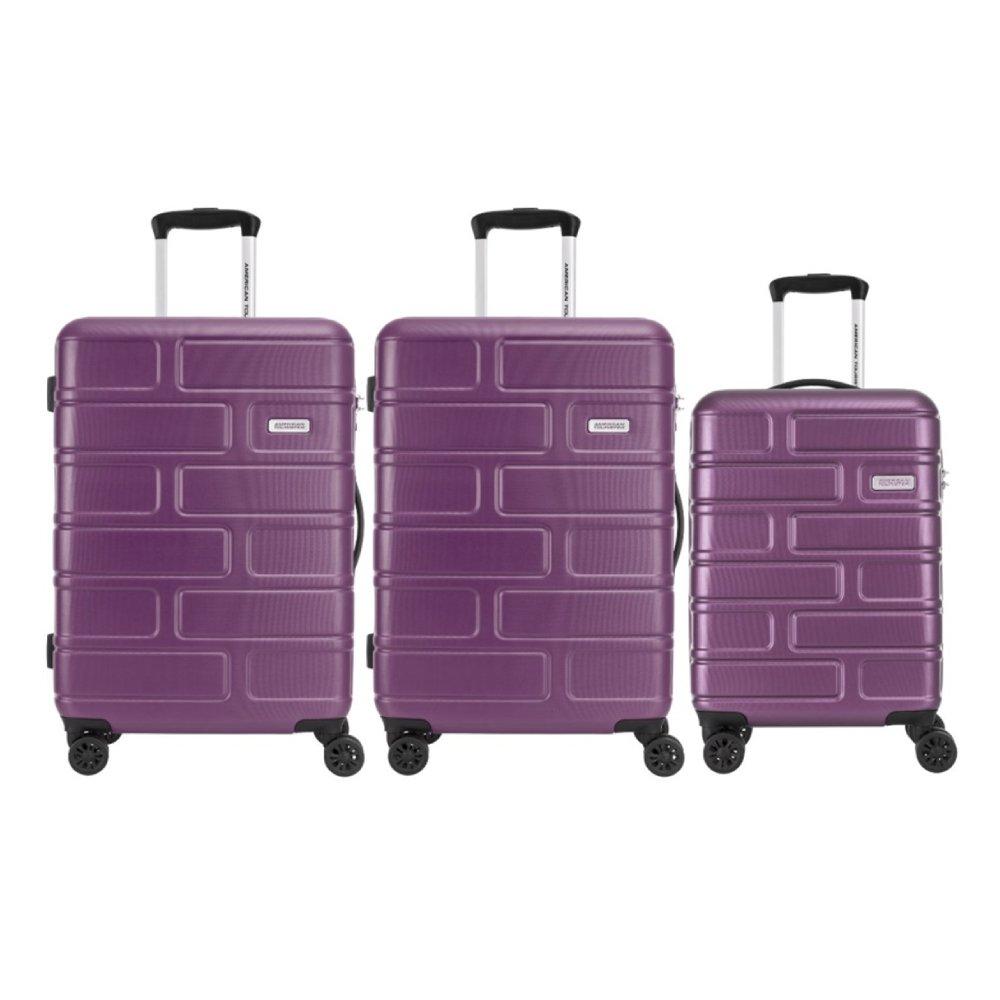 

American tourister bricklane hardside spinner luggage set of 2 medium and 1 small, ge3x...