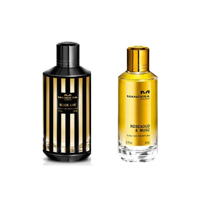 

Mancera unisex black line 120ml + rose aoud & musk 120ml - eau de perfumes