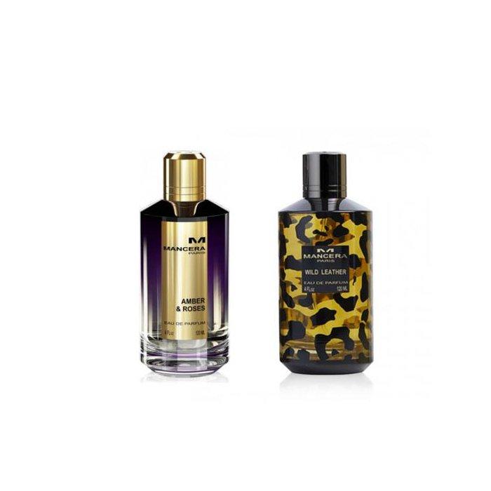 

Mancera for unisex amber & roses 120ml + wild leather 120ml - eau de perfumes