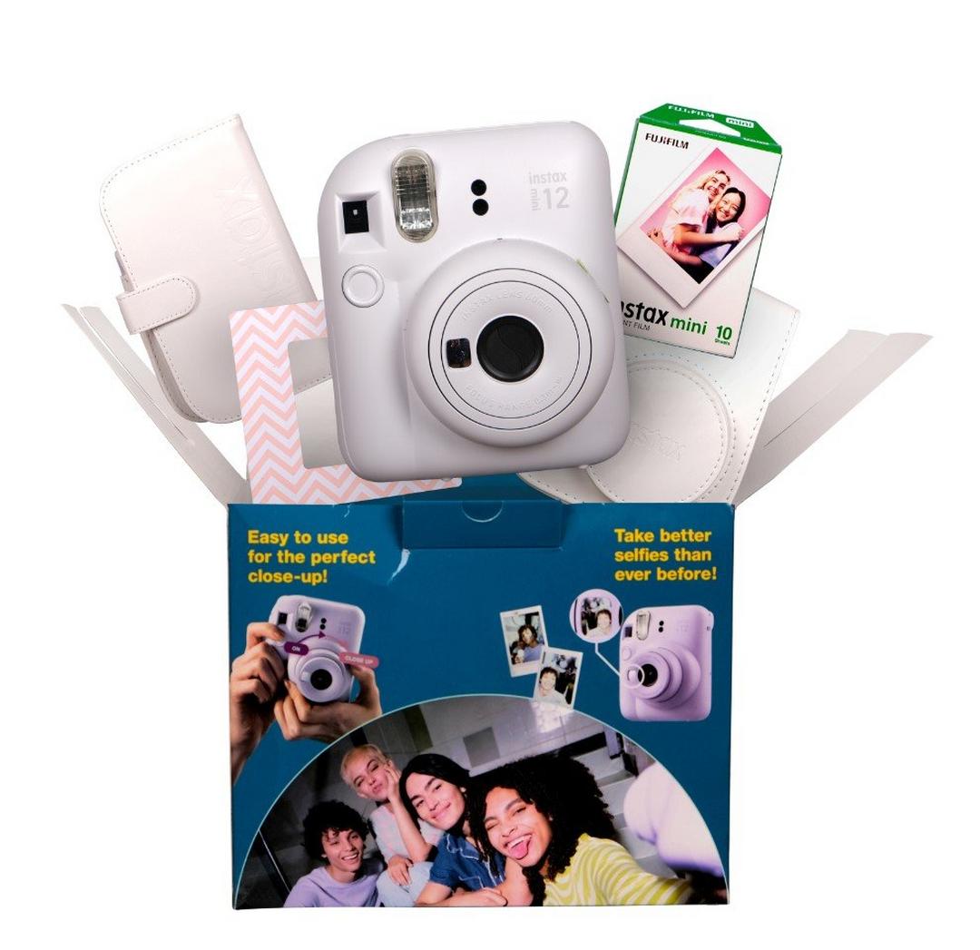 Fujifilm Instax Mini 12 Instant Film Camera Bundle - White