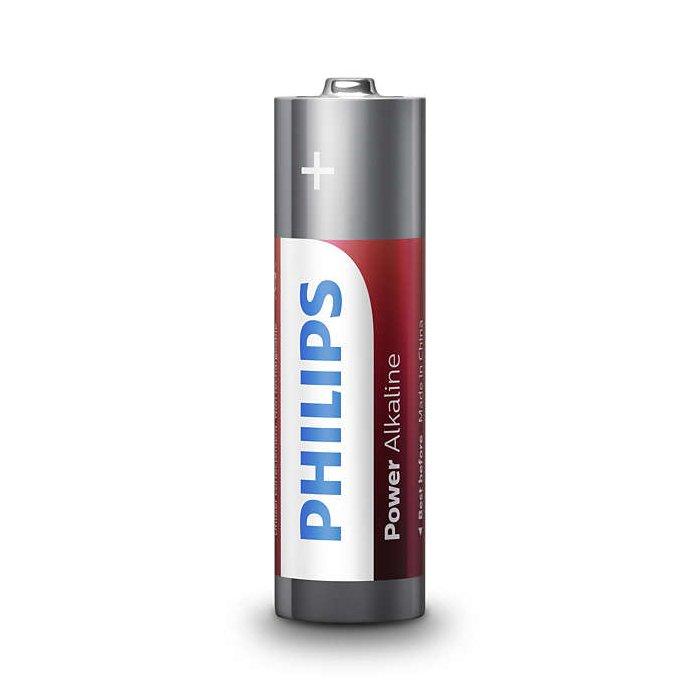 

Philips lighting power alkaline aa 1. 5v battery, 4pcs, lr6p4b/97 - red