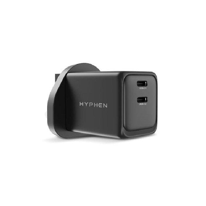 

Hyphen dual type c ports adaptor, 45w, uk plug, hpa-g45wukb7804 - black