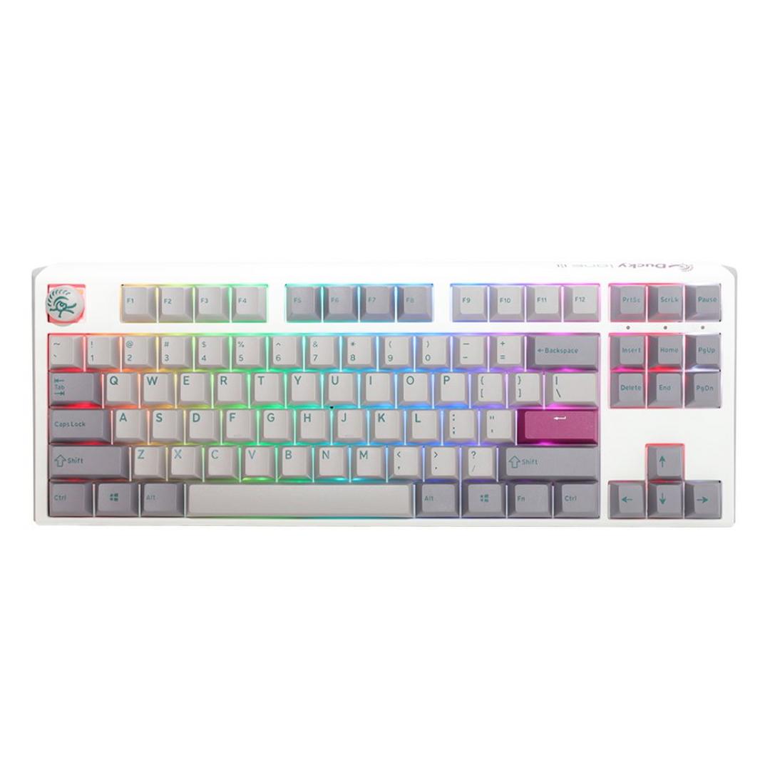 Ducky One 3 TKL Hot-Swap Mechanical Gaming Keyboard, Red Switch, DKON2187ST-RUSPDMIWHHC2– Mist Grey