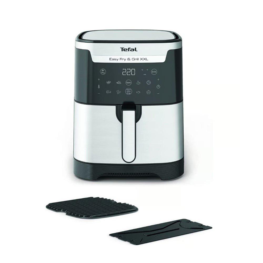 

Tefal easy fry & grill 2-in-1 xxl air fryer, 1850w, 6. 5l, ey801d27-black/silver