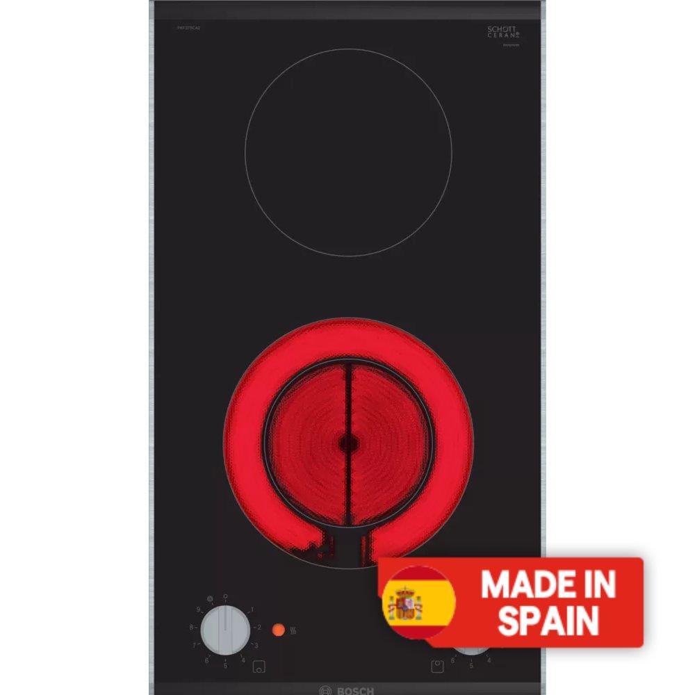 

Bosch series 2 built-in 2-burners domino electric hob, 30 cm, pkf375ca2e - black