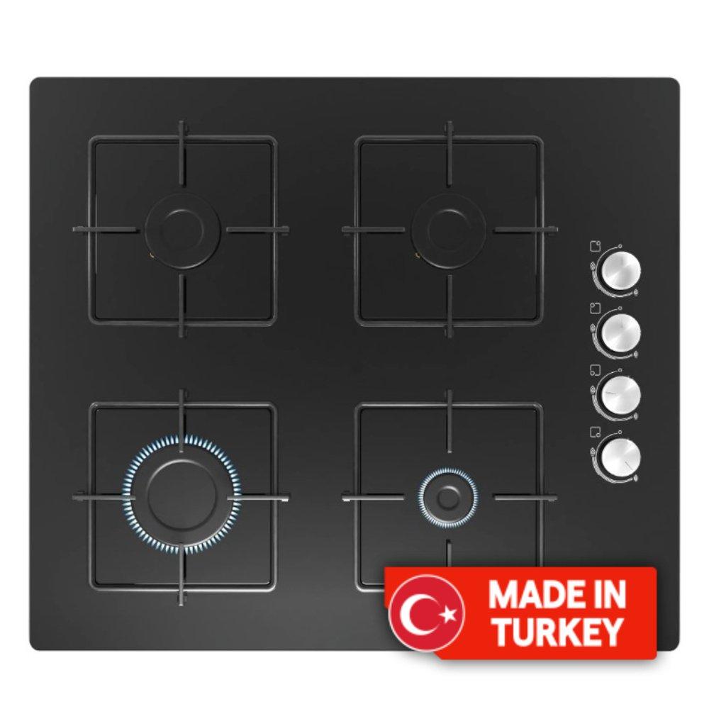 

Bosch series 2 built-in gas hob 60cm, pop6c6o12m - black