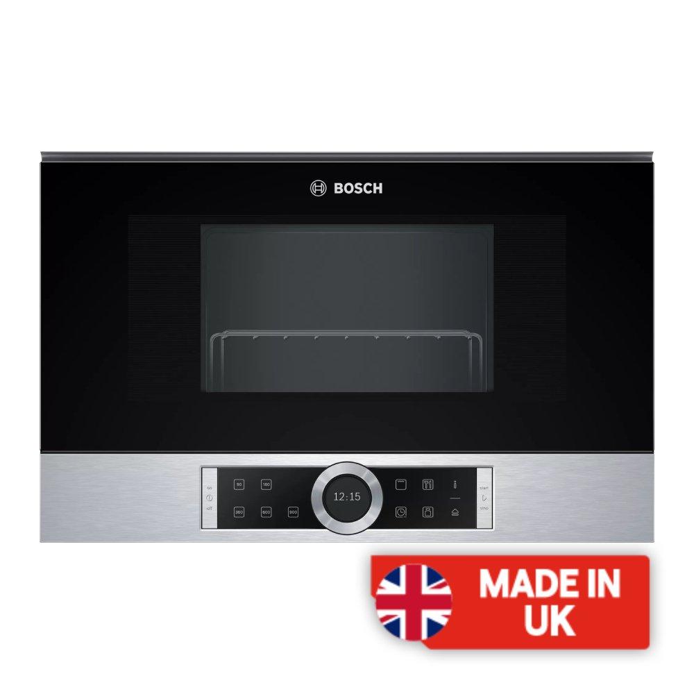 

Bosh series 8 built-in microwave, 900w, 20l, bel634gs1m - stainless steel
