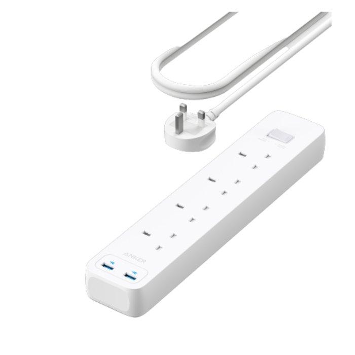 

Anker 322 usb power strip 4 in 1, 1. 8m cable, a9142k21– white