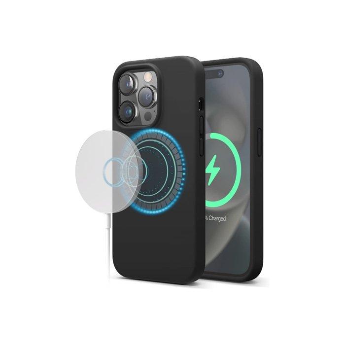 

Elago magnetic silicone case for 6. 1-inch iphone 15 pro, es15mssc61pro-bk – black