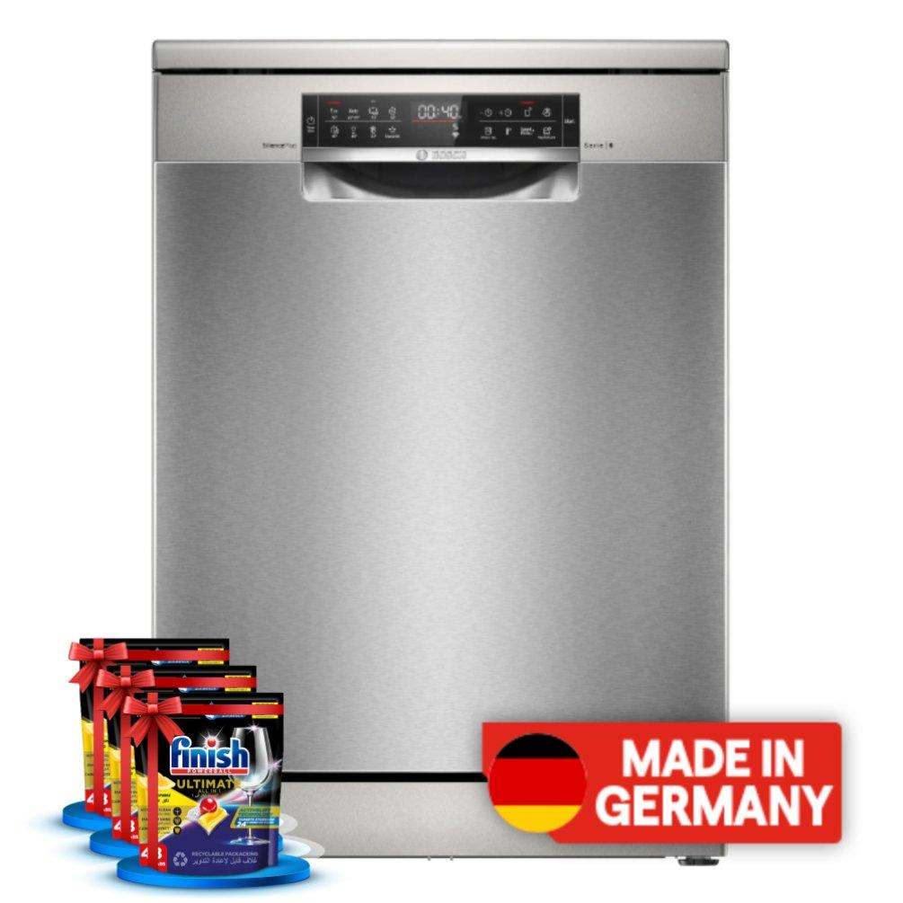 

Bosch series 6 free-standing dishwasher, 8 programs, 13 place settings, sms6eci38m - si...