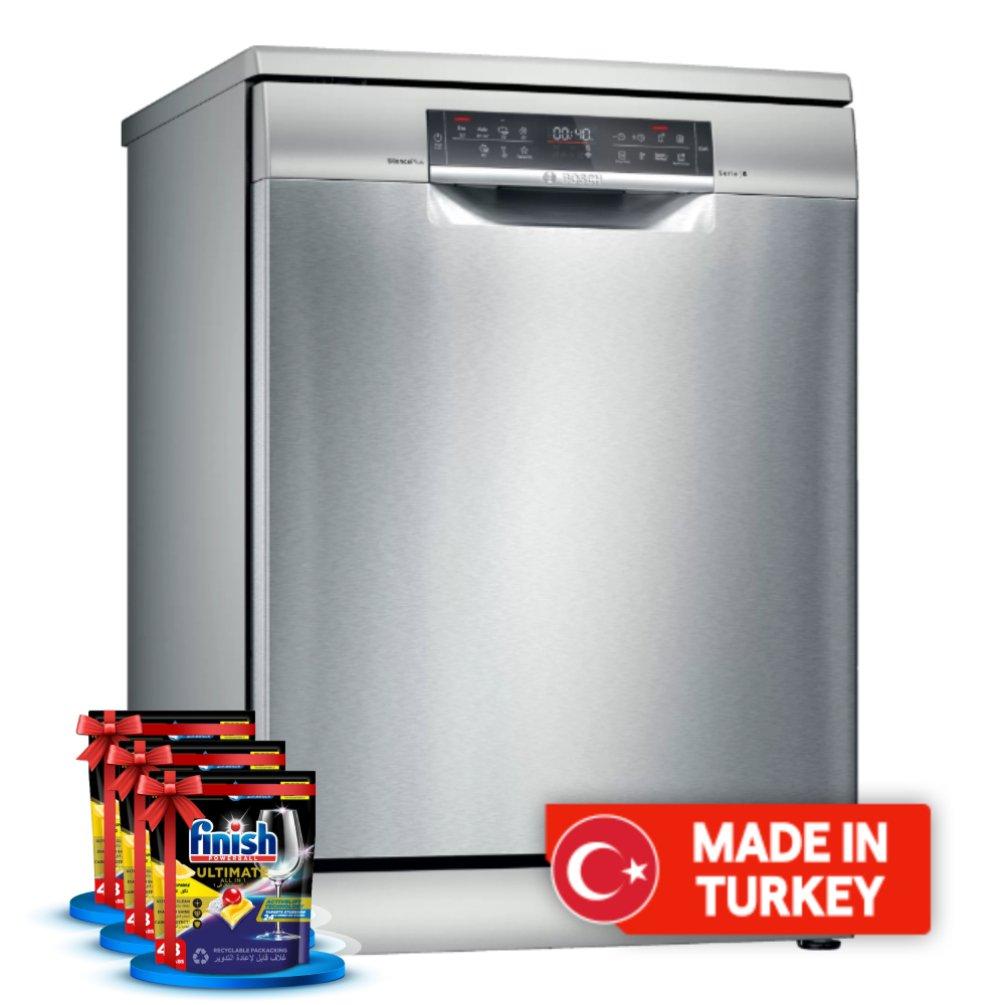 

Bosch series 6 free-standing dishwasher, 7 programs, 13 place settings, sms6hmi27m - si...