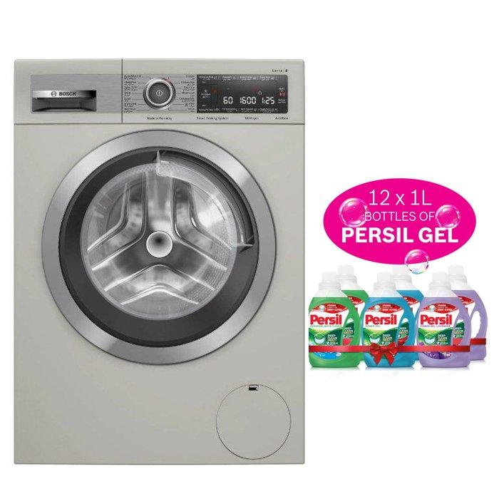 

Bosch series 8 front loading washing machine 10 kg wax32mx0gc - silver inox