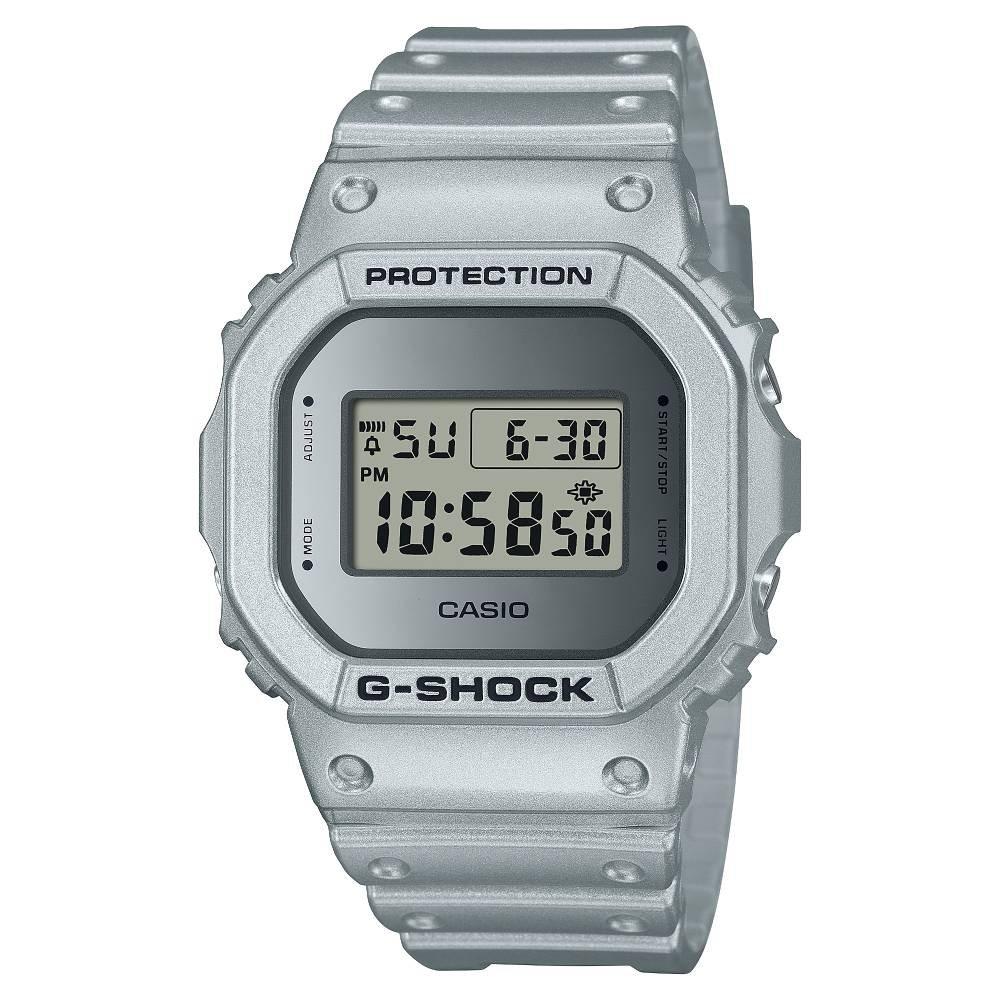 

Casio g-shock youth watch for men, digital, 49 mm, dw-5600ff-8dr – silver