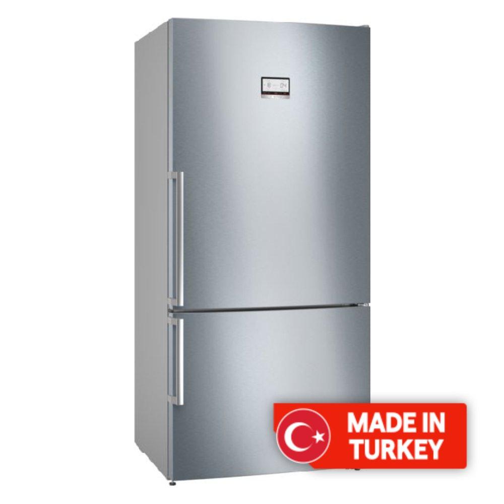 

Bosch bottom freezer refrigerator, 24 cft, 682l capacity, kgn86ai31m â€“ silver