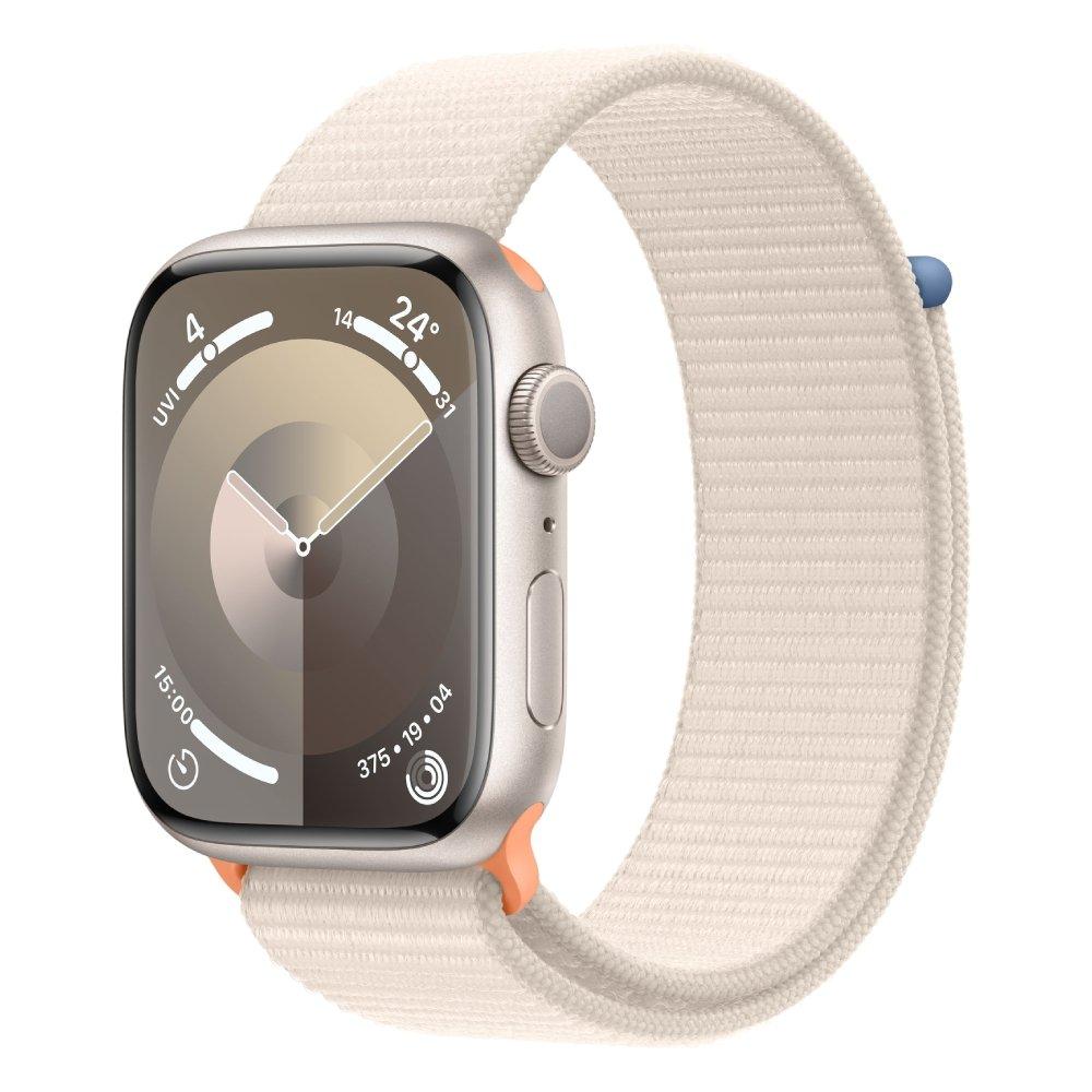 

Apple watch series 9 gps 45mm starlight aluminium case with starlight sport loop