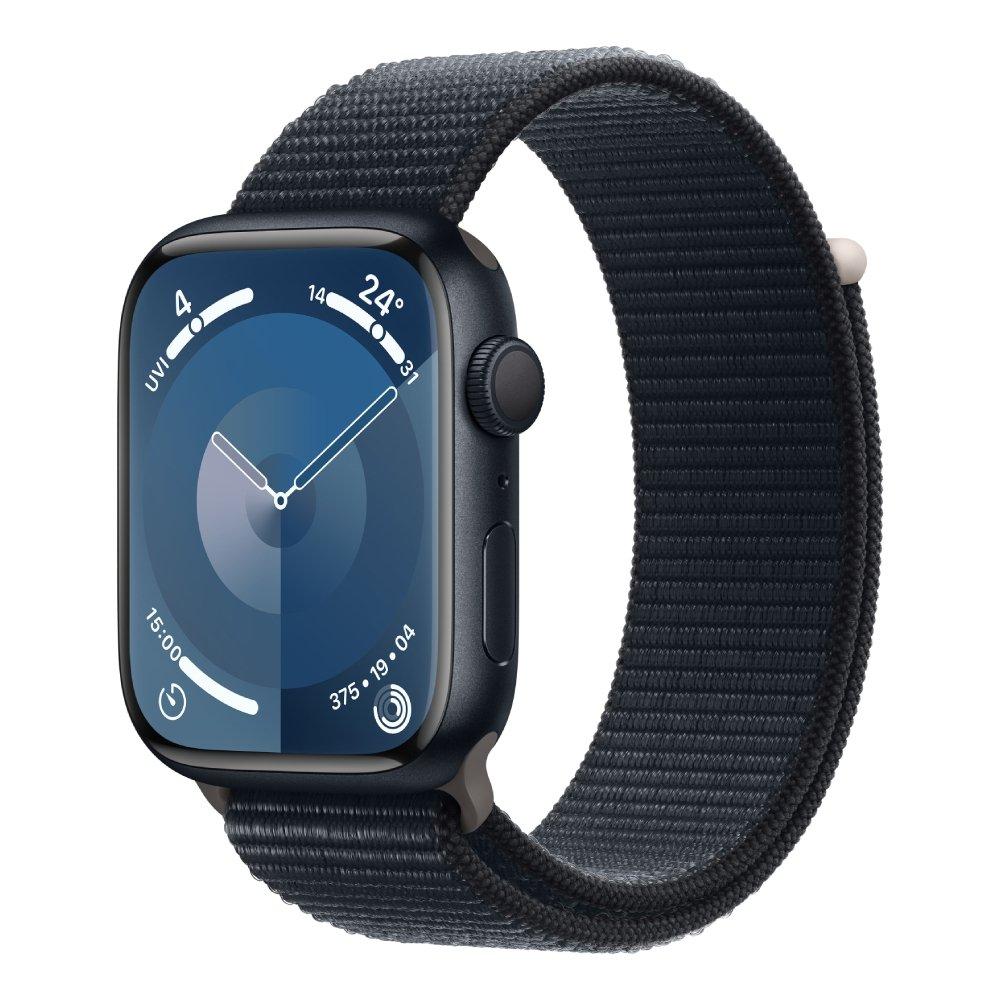 

Apple watch series 9 gps 45mm midnight aluminium case with midnight sport loop