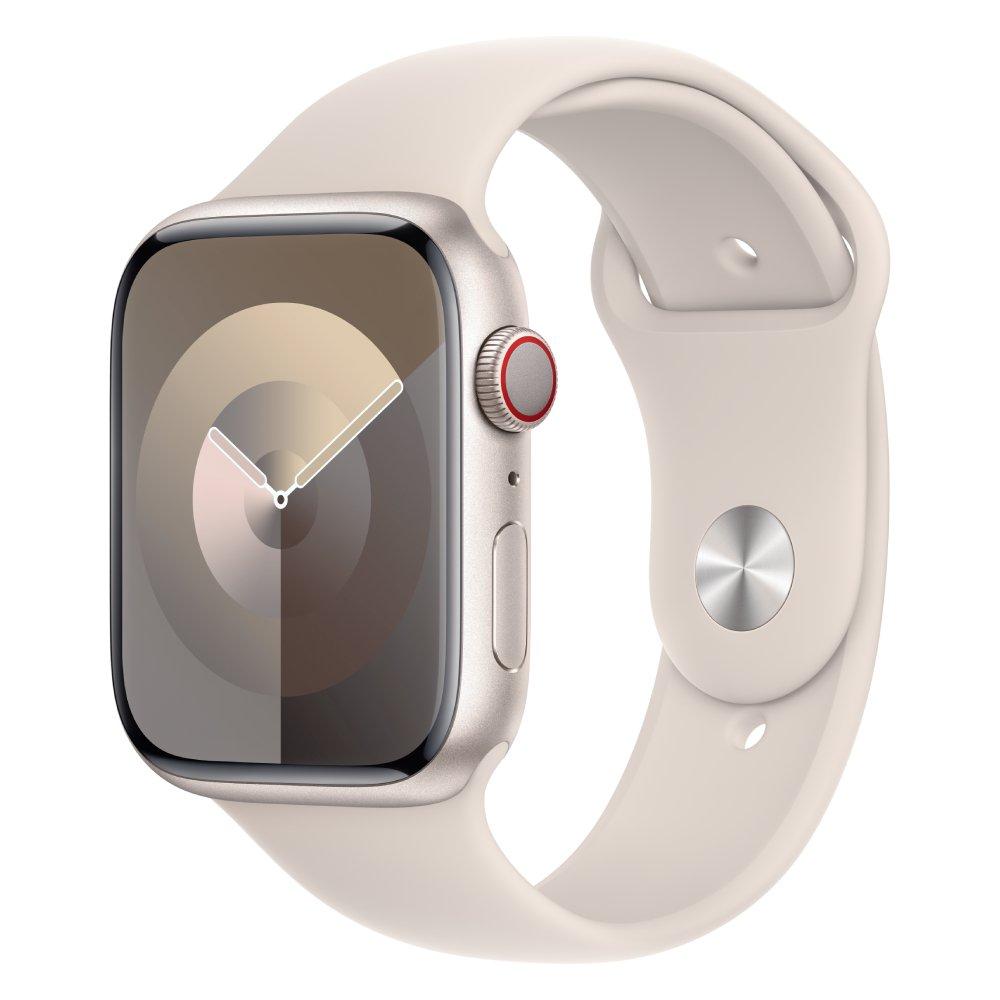 

Apple watch series 9 gps + cellular 45mm starlight aluminium case with starlight sport ...
