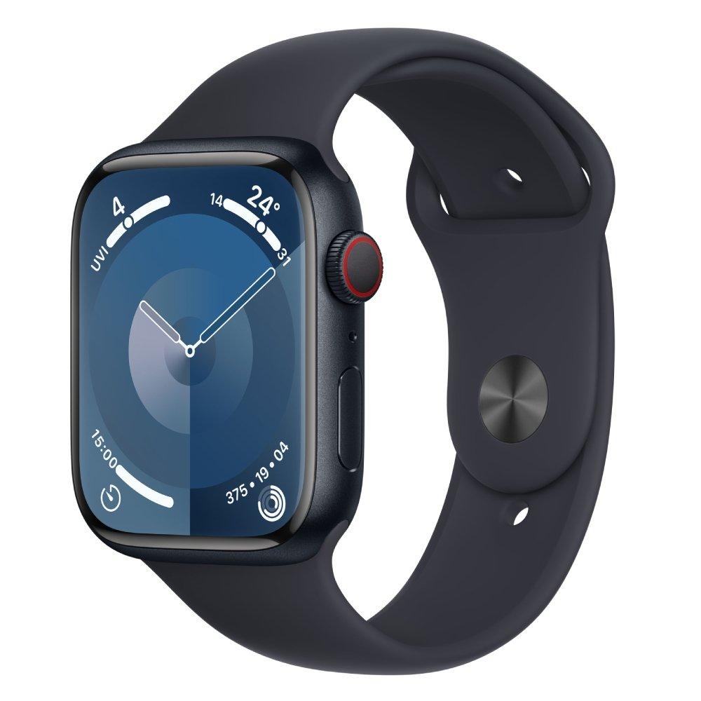 

Apple watch series 9 gps + cellular 45mm midnight aluminium case with midnight sport ba...