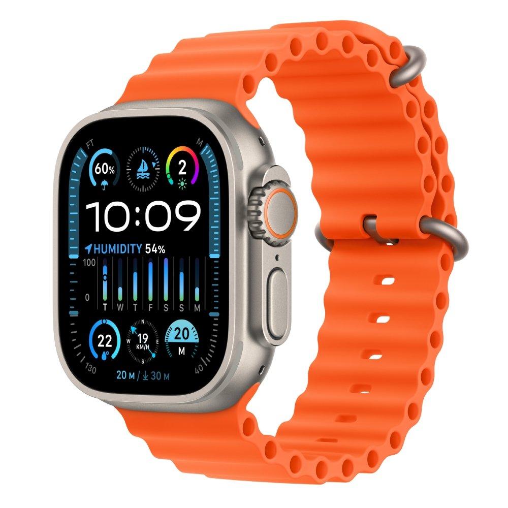

Apple watch ultra 2 gps + cellular, 49mm titanium case with orange ocean band