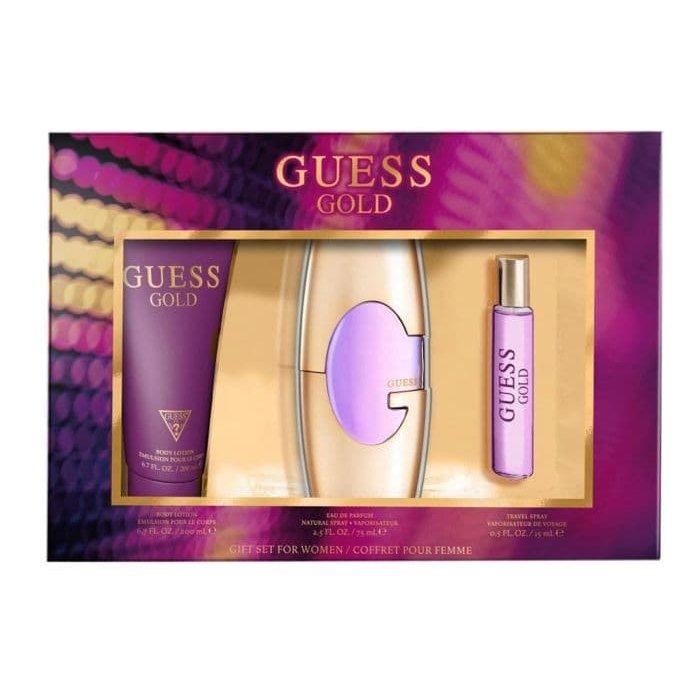 

Guess gold women gift set - edp 75ml + 200ml bl + 15ml spray