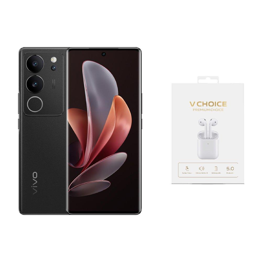 

Vivo v29 phone, 6. 78inch, 256gb, 12gb ram, 5g - black + v choice earbuds